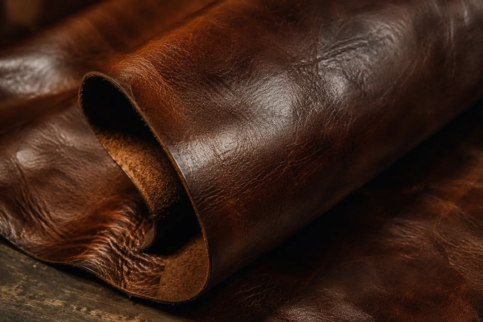 Vegetable tanned leather
